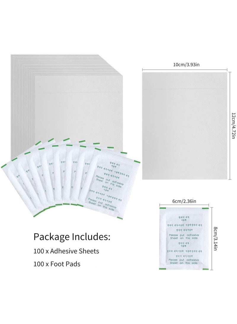Foot Pads, 100 Relief Foot Pads and 100 Adhesive Sheets for Removing Impurities, Relieve Stress Improve Sleep - Image 4