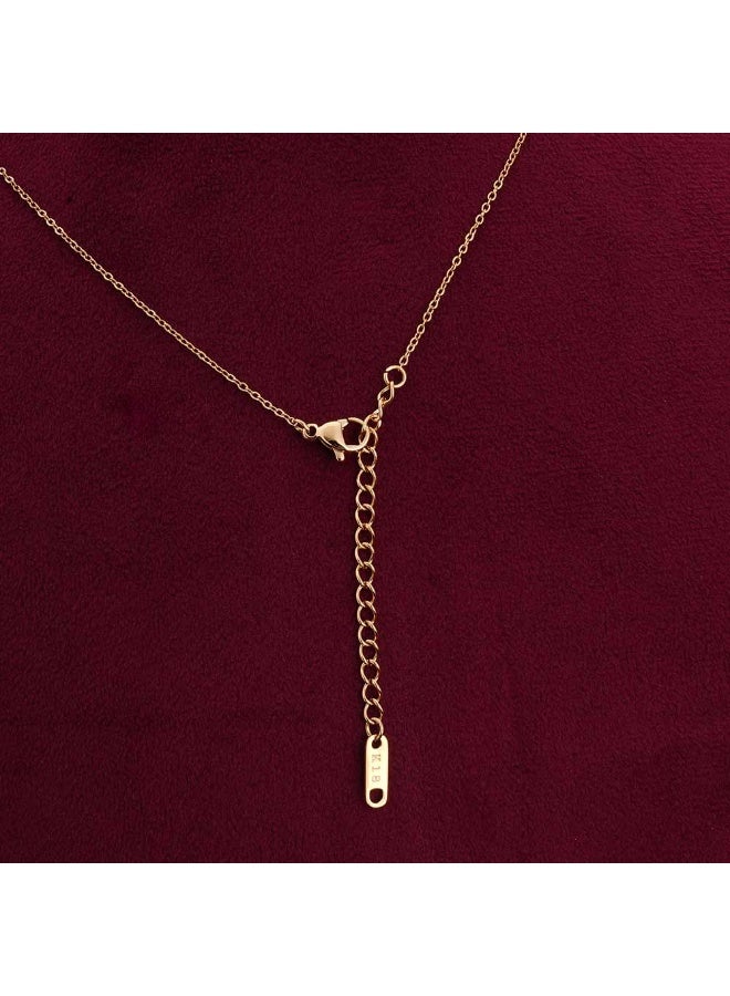 PALMONAS Double Drop Delicacy Gold Chain Necklace for Women - Waterproof & Anti-Tarnish - Image 4