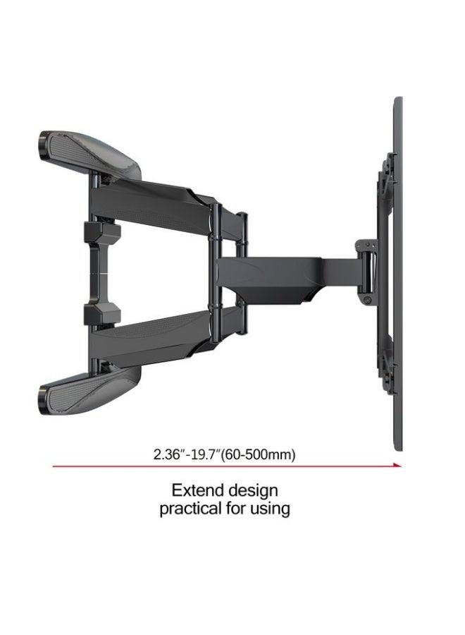 حامل جداري متحرك بالكامل للتلفزيون - حامل ناتئ قابل للتعديل عالمي لشاشات LED/LCD من 55 إلى 85 بوصة مع إمكانية الإمالة والدوران وسهولة التركيب - Image 4