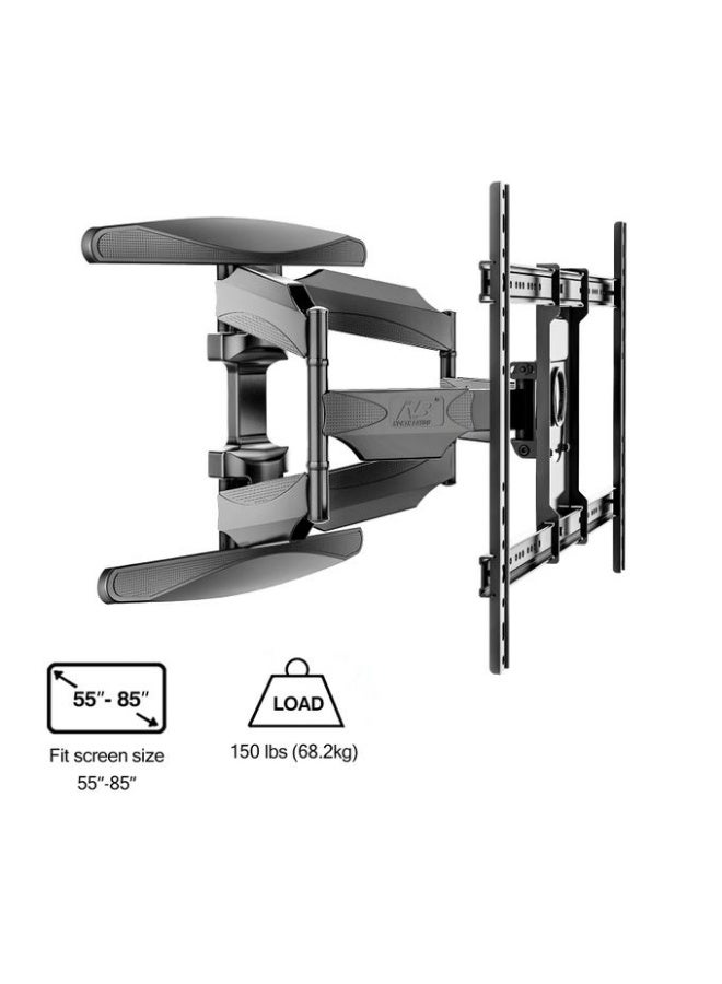 حامل جداري متحرك بالكامل للتلفزيون - حامل ناتئ قابل للتعديل عالمي لشاشات LED/LCD من 55 إلى 85 بوصة مع إمكانية الإمالة والدوران وسهولة التركيب - Image 2