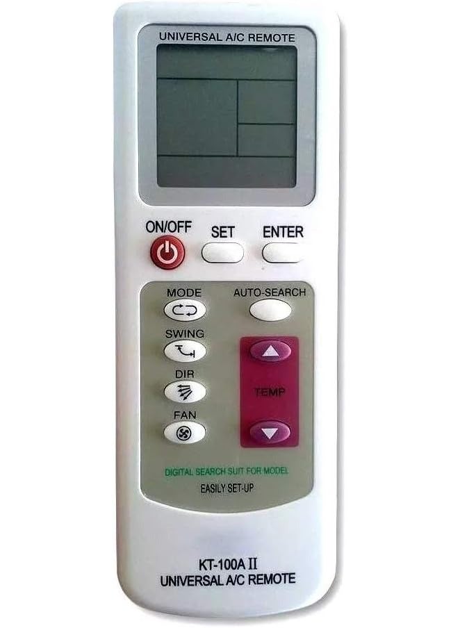 يونيفرسال ريموت Kt-109II جهاز تحكم عن بعد عالمي لون فضي لمكيف الهواء - Image 1
