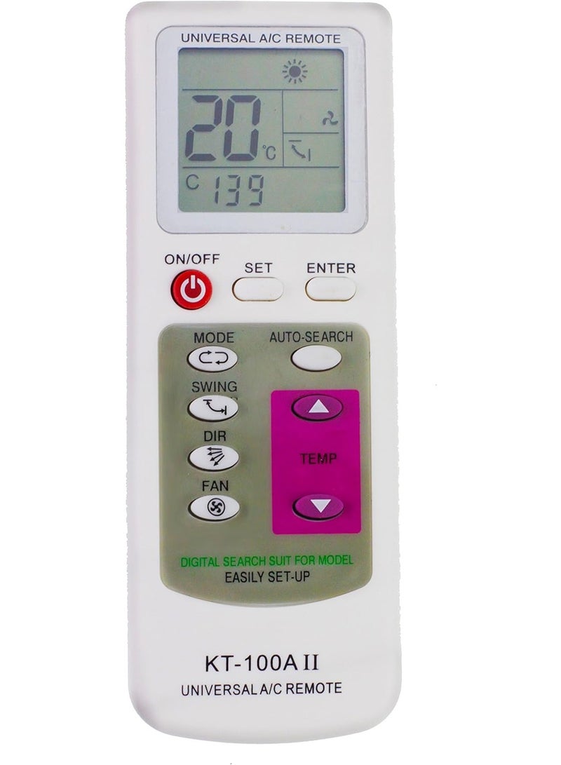 يونيفرسال ريموت Kt-109II جهاز تحكم عن بعد عالمي لون فضي لمكيف الهواء - Image 3