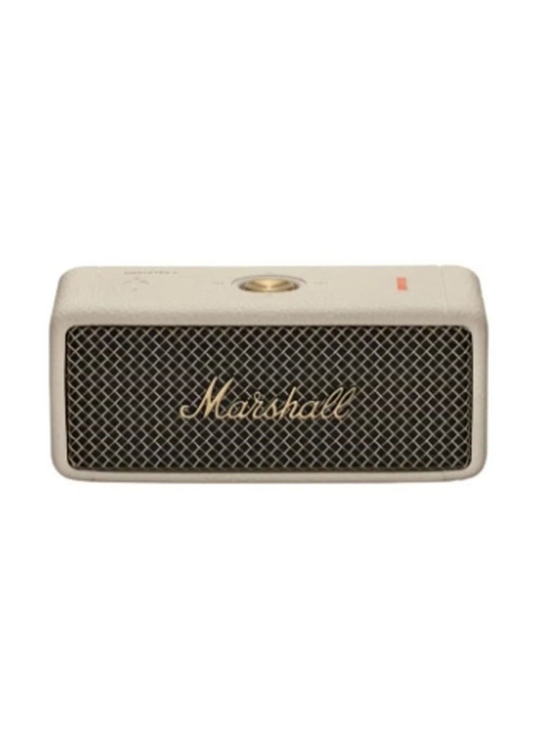 Marshall Emberton 2 Portable Bluetooth Speakers - Water Resistant Wireless Speakers Portable Speaker 30 Hour of Playtime Cream  - Image 1
