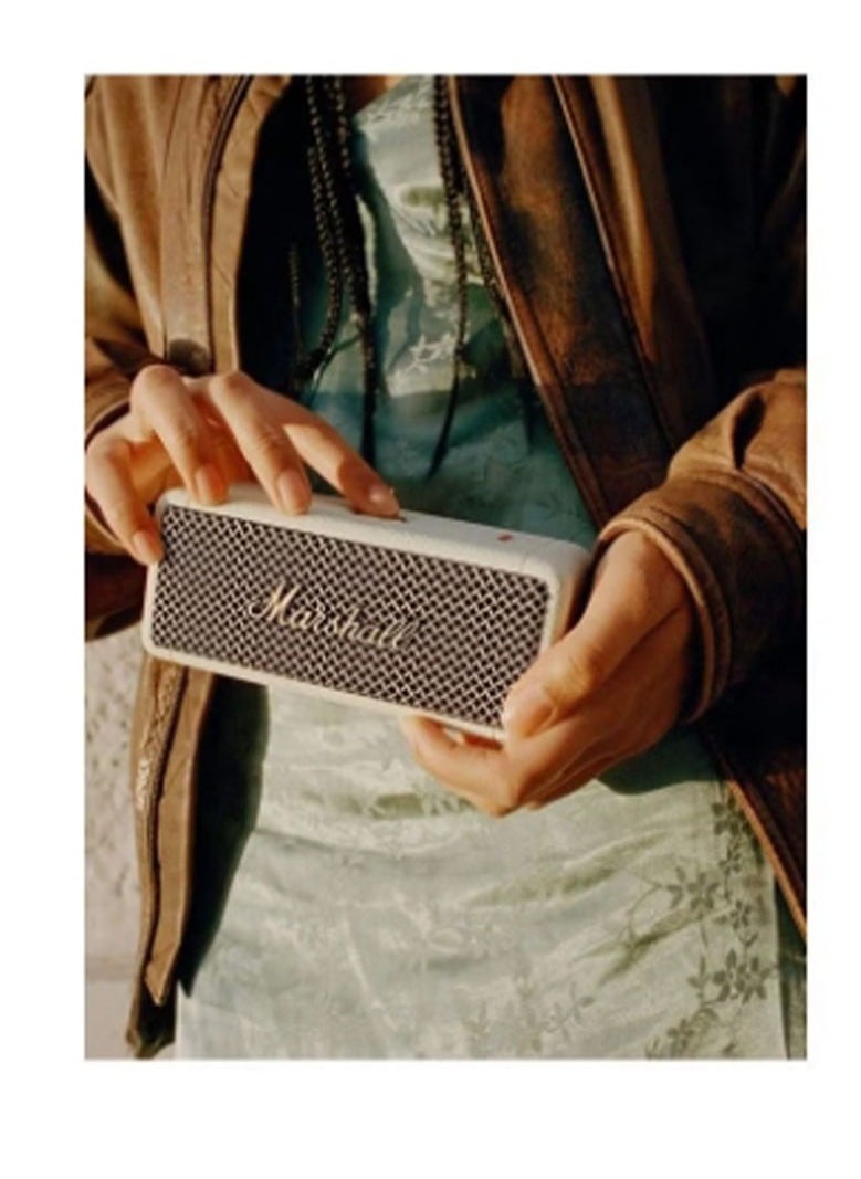 Marshall Emberton 2 Portable Bluetooth Speakers - Water Resistant Wireless Speakers Portable Speaker 30 Hour of Playtime Cream  - Image 4