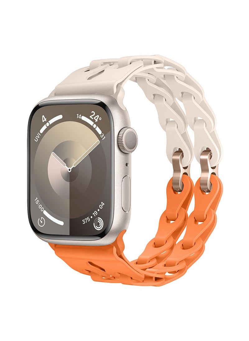 Y&D For Apple 42/44/45/49mm Fashion Hollow Silicone Bracelet Strap  - Image 2