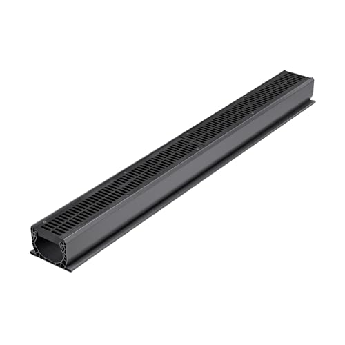 NDS 243-1 Spee-D Channel Drain Grate, 4-1/8-Inch wide X 2-Feet long, for Driveways, Patios, Pool Decks and Commercial Areas, Plastic, Black - Image 2