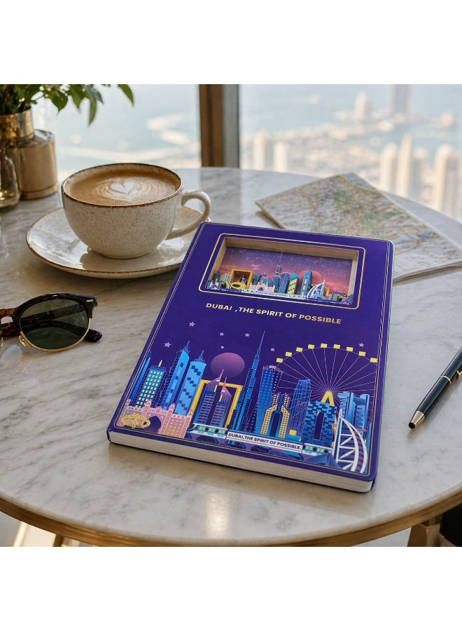 Dubai Skyline 3D Papercut Notebook – UAE Souvenir Gift - Image 4