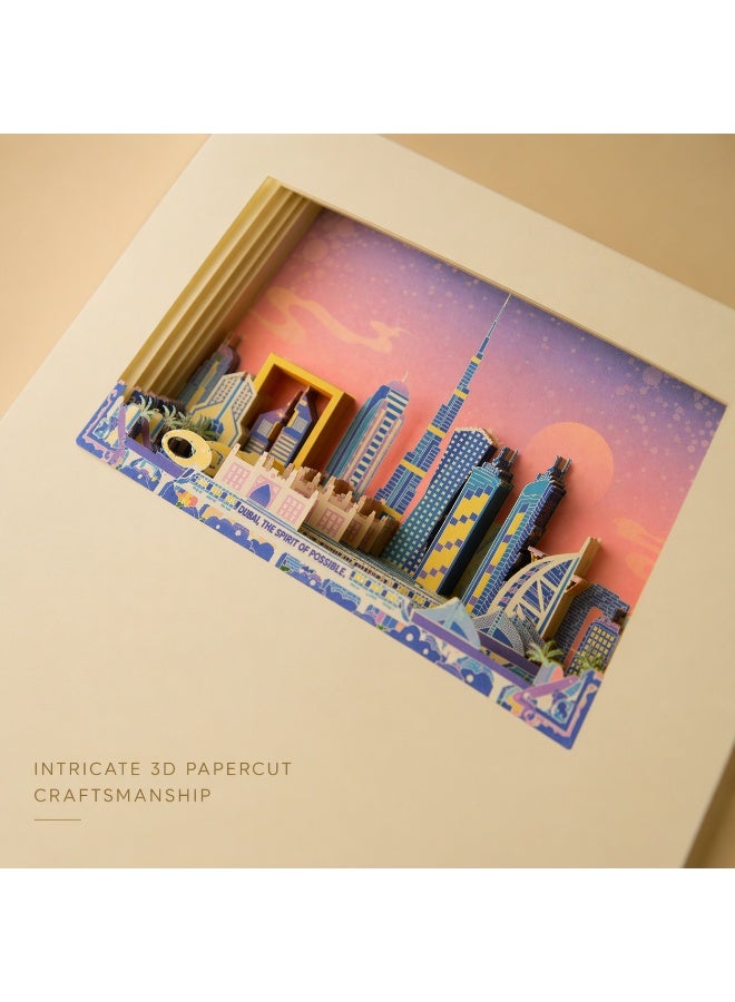 Dubai Skyline 3D Papercut Notebook – UAE Souvenir Gift - Image 3