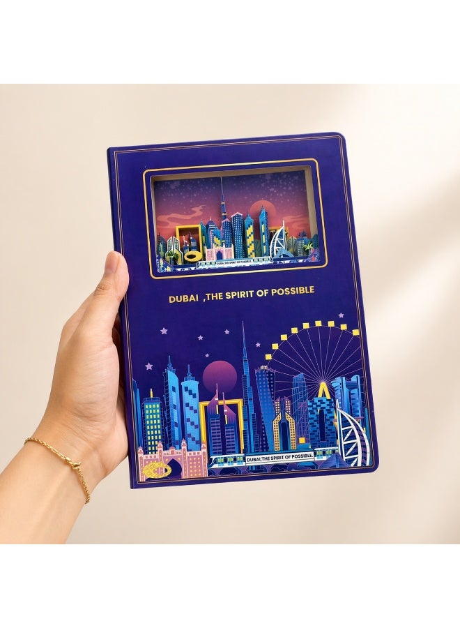 Dubai Skyline 3D Papercut Notebook – UAE Souvenir Gift - Image 2
