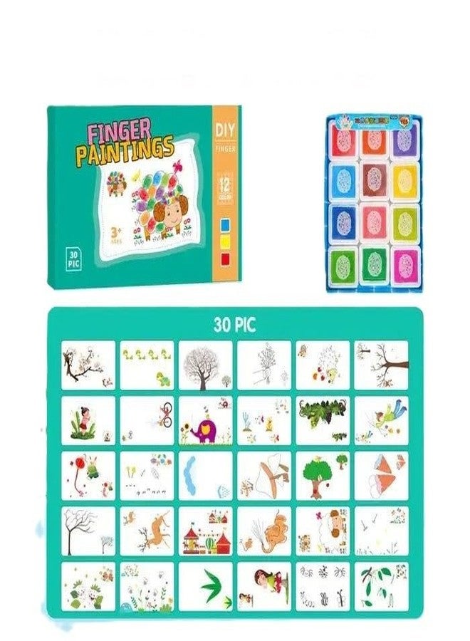 مجموعة أدوات الرسم والحرف اليدوية من TINY TOYS CO للأولاد والبنات من 4 إلى 8 سنوات، خالية من الفوضى، لا تحتاج إلى غراء أو مقص، مجموعة أدوات فنية، نشاط رسم ممتع للأطفال (مجموعة الرسم بالأصابع) - Image 1
