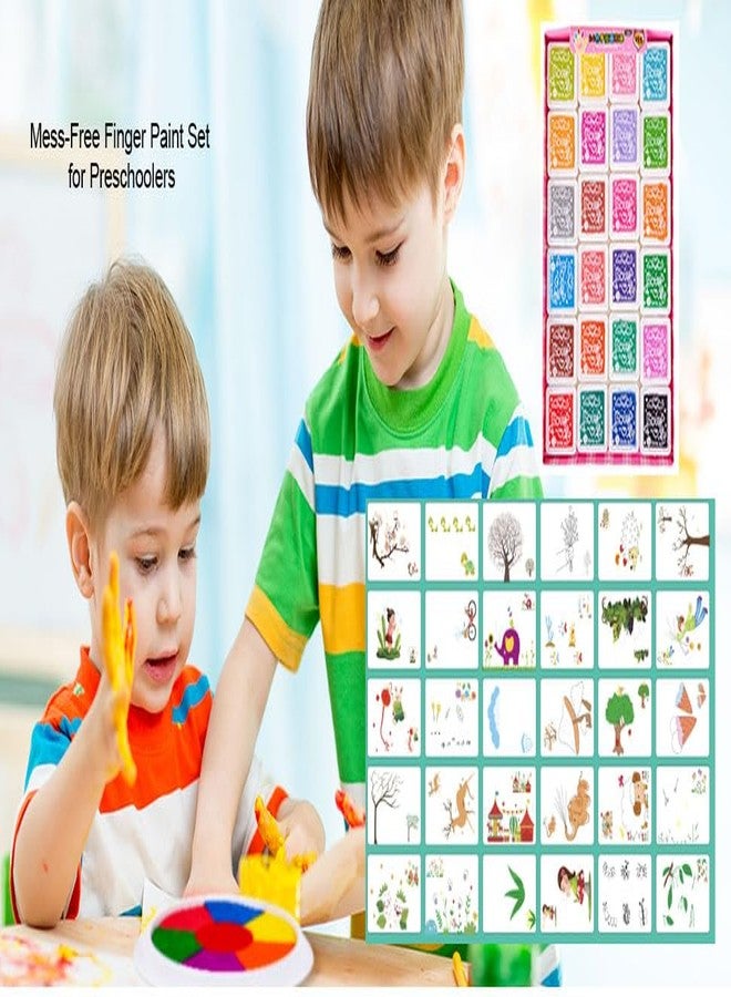 مجموعة أدوات الرسم والحرف اليدوية من TINY TOYS CO للأولاد والبنات من 4 إلى 8 سنوات، خالية من الفوضى، لا تحتاج إلى غراء أو مقص، مجموعة أدوات فنية، نشاط رسم ممتع للأطفال (مجموعة الرسم بالأصابع) - Image 3