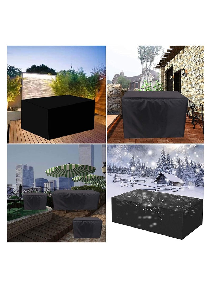 بلومنغ تايم أغطية أثاث الفناء، غطاء الأثاث الخارجي مقاوم للماء، للأغراض العامة، أغطية الطاولات والكراسي الخارجية، شديدة التحمل 210D (270x180x89 سم) - Image 1