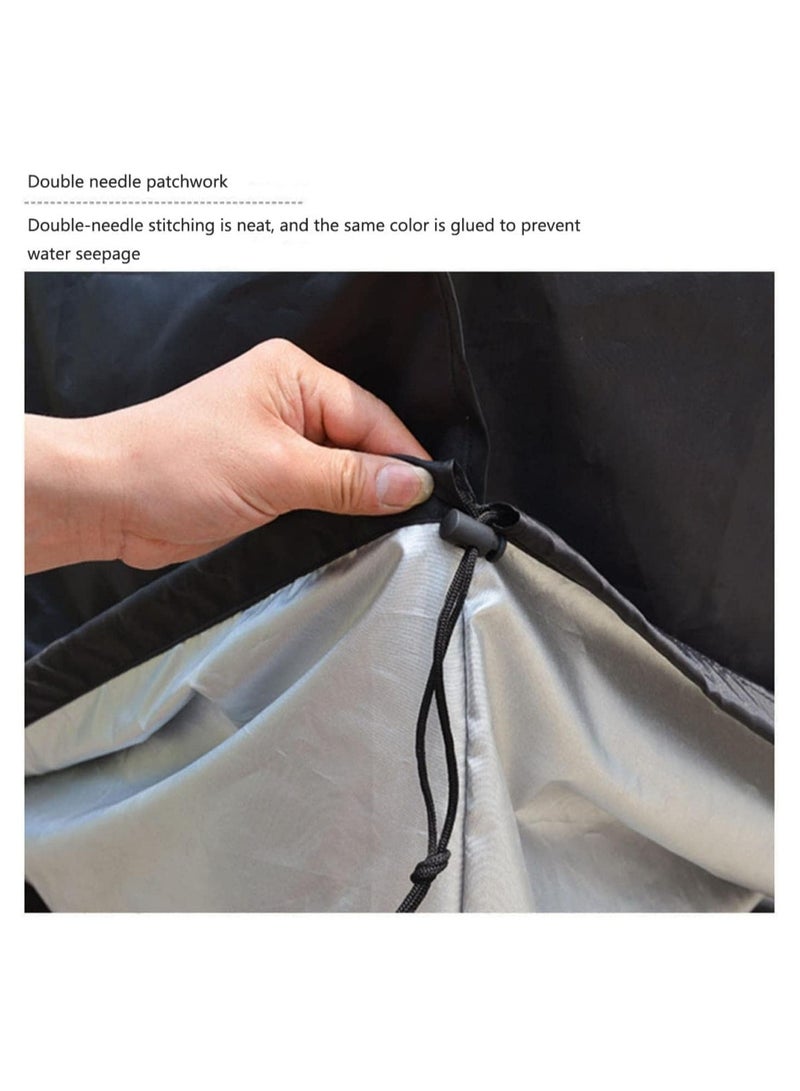 بلومنغ تايم أغطية أثاث الفناء، غطاء الأثاث الخارجي مقاوم للماء، للأغراض العامة، أغطية الطاولات والكراسي الخارجية، شديدة التحمل 210D (270x180x89 سم) - Image 3