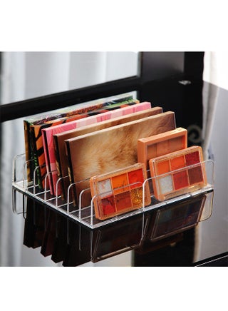 2PCS Acrylic Eyeshadow Palette Makeup Organizer 7-Compartment Cosmetic Storage Makeup Palette Organizer Cosmetic Organizer Makeup Organizer Storage Box for Cosmetic Eye Shadow Sunglasses Wallets and Contour Kit - view 5
