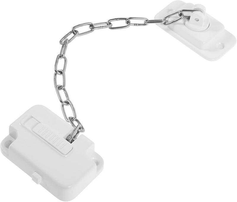 STOBOK 4Pcs Stainless Steel Door Chain Lock No Drill Installation For Home Office School - Image 3