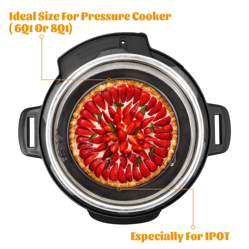 HIWARE 7 Inch Non-stick Springform Cake Pan - Leakproof, Accessories for Instant Pot 6, 8 Qt Pressure Cooker - Image 3