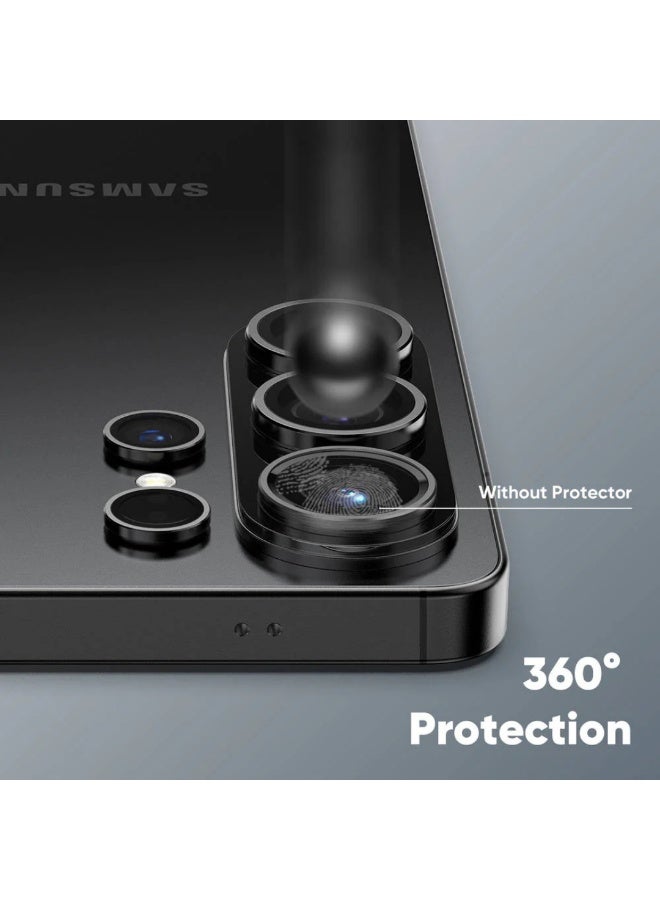 YMak Electronics Samsung Galaxy S26 Ultra Camera Lens Protector, Individual Lens Protectors, Ultra-Thin Tempered Glass with Aluminum Edging, Galaxy S26 Ultra Case Friendly,[ 2 Pack], Black - Image 4