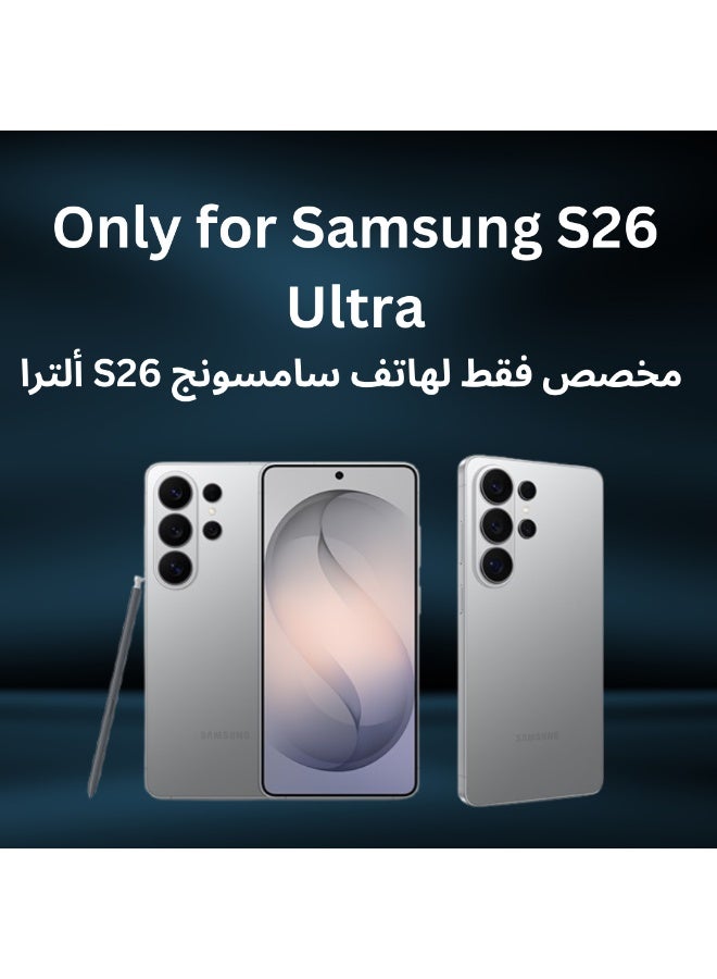 YMak Electronics Samsung Galaxy S26 Ultra Camera Lens Protector, Individual Lens Protectors, Ultra-Thin Tempered Glass with Aluminum Edging, Galaxy S26 Ultra Case Friendly,[ 2 Pack], Black - Image 2