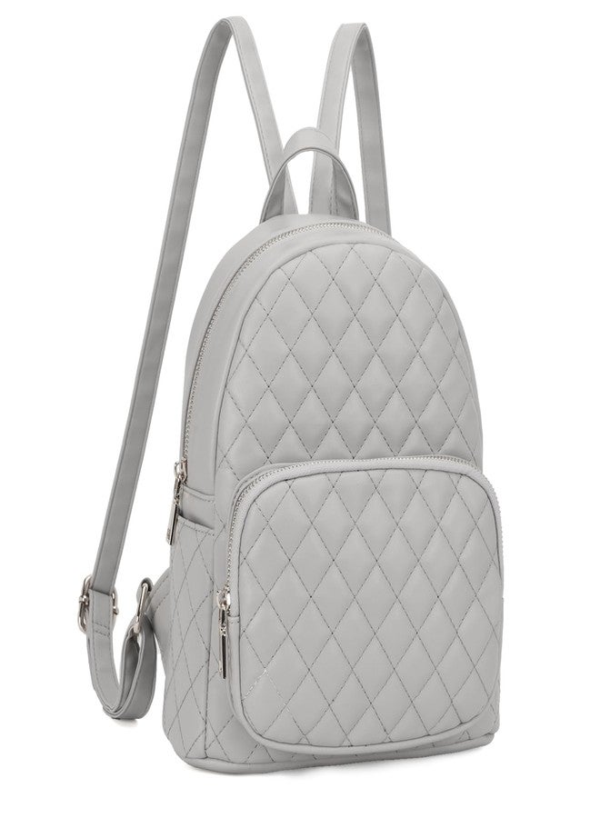 KL928 Quilted Mini Backpack for Women, PU Leather Backpack Purse Designer Satchel Bag, Small Casual Daypack for Ladies - Image 1