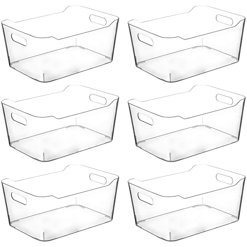 CONTROL KITCHEN Clear Plastic Storage Bins, Pantry Organizers and Storage Containers, Large Fridge Organizer Bins, Home Kitchen Cabinet Organizer, Medicine Cabinet Bin for Organizing Freezer Closet - Image 1