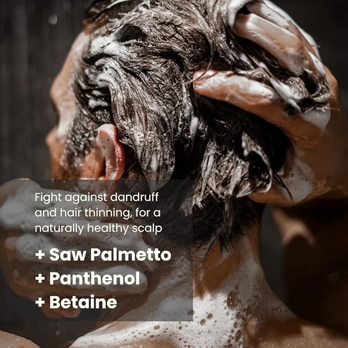 ManCave شامبو العناية بفروة الرأس للرجال من مان كايف مانع DHT يشجع على نمو الشعر ويControl قشرة الرأس يحتوي على ساو بالميتو بانثينول وبيتاين خالي من الكبريتات طبيعي نباتي خالي من القسوة 350 مل - Image 2