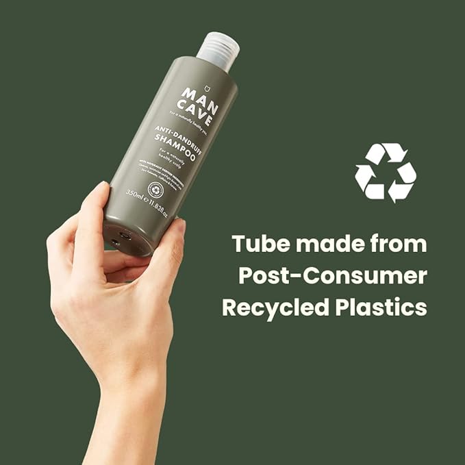 ManCave شامبو العناية بفروة الرأس للرجال من مان كايف مانع DHT يشجع على نمو الشعر ويControl قشرة الرأس يحتوي على ساو بالميتو بانثينول وبيتاين خالي من الكبريتات طبيعي نباتي خالي من القسوة 350 مل - Image 3