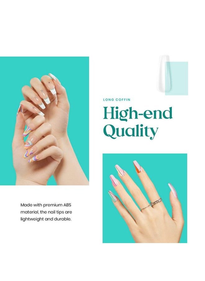 beetles Gel Polish - Beetles Gel Nail Kit Easy Nail Extension Set With 500Pcs Soft Gel Nail Tips Coffin Shape 2 In 1 Nail Glue And Base Gel And Innovative Led Lamp Easy Home Diy Nails Art Gelly Tips Acrylic Nail Kit - Image 1