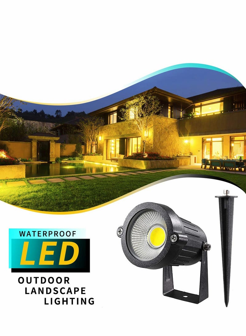 Excefore LED Landscape Lights, AC Outdoor Pathway Garden Yard Spotlight, IP65 Waterproof Flood Light, Spotlight with Spike Stand(Pack of 1, Daylight White) - Image 2
