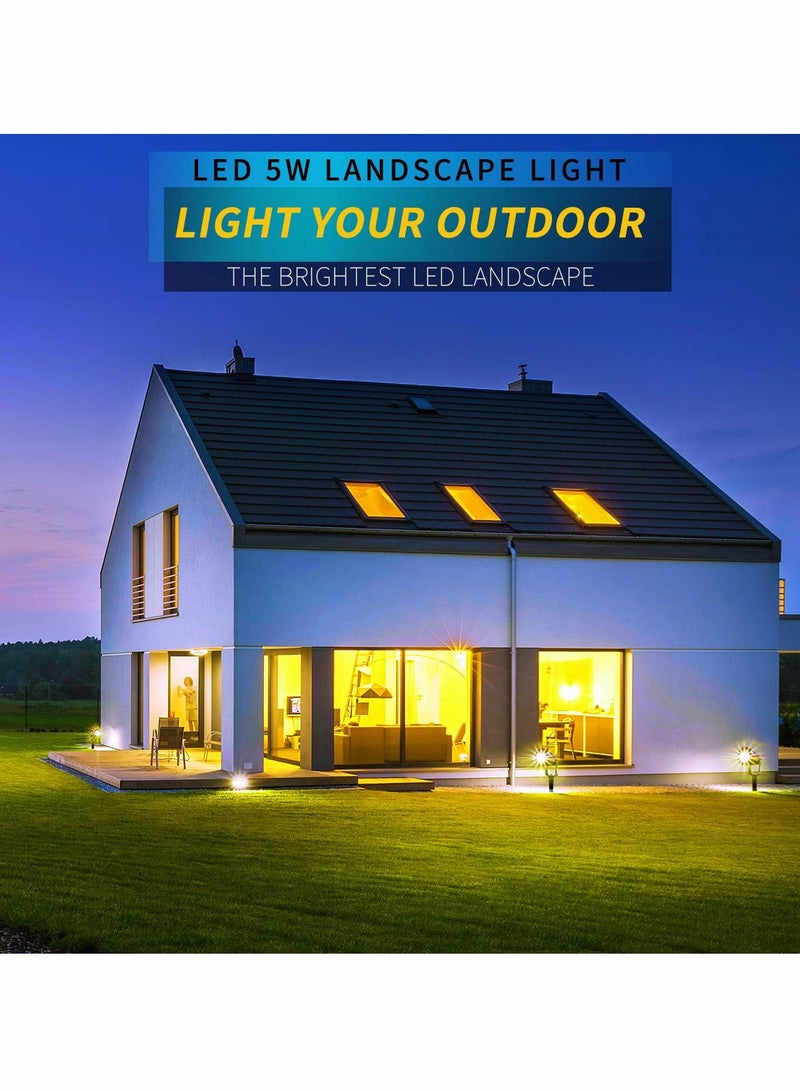 Excefore LED Landscape Lights, AC Outdoor Pathway Garden Yard Spotlight, IP65 Waterproof Flood Light, Spotlight with Spike Stand(Pack of 1, Daylight White) - Image 3