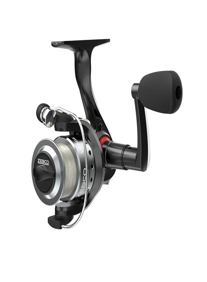 Zebco Verge Spinning Fishing Reel, Size 10 Reel, Right or Left-Hand Retrieve, Pre-Spooled with 6-Pound Zebco Fishing Line, Black (Clam Packaging) - Image 1