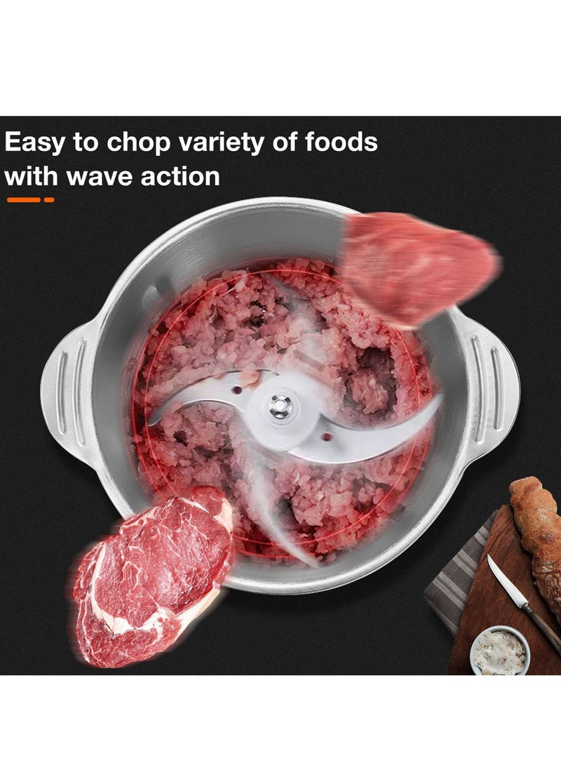 JIHAM Electric Meat Grinder 8L 3500W Power Multi-Function Stainless Steel Food Processor for Meat Vegetables Fruits Nuts 2-Speed Control Food Chopper for Home Kitchen Restaurants - Image 4