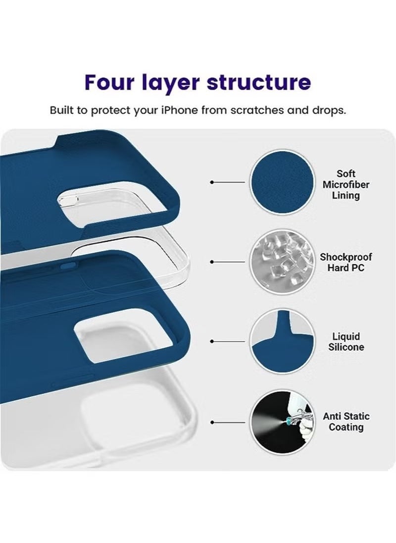 X-level iPhone 15 Pro Max Mobile Case Cover with Soft Liquid Silicone Protection Anti-Scratch Shockproof Accessories Slim Protective Back Cover with Comfortable Hold Touch Feeling and Anti-fingerprint  - Image 3