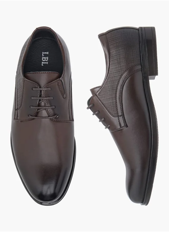 LBL by Shoexpress Men Solid Derby Shoes with Lace-Up Closure