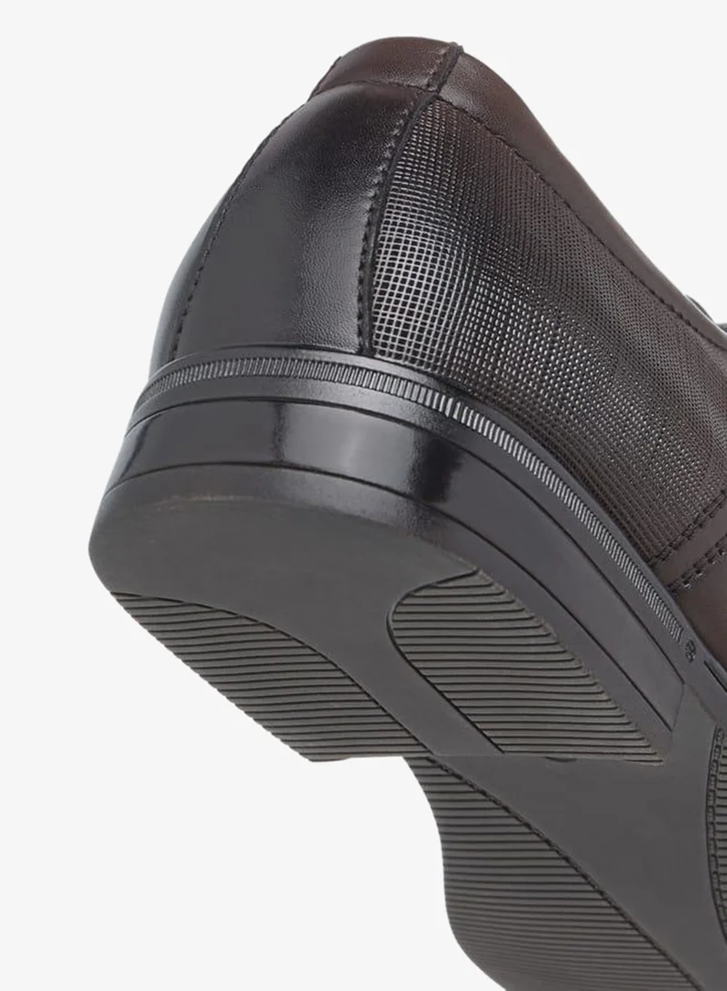 LBL By Shoexpress BROWN Textured Derby Shoes With Lace-Up Closure for Men | Best Price UAE