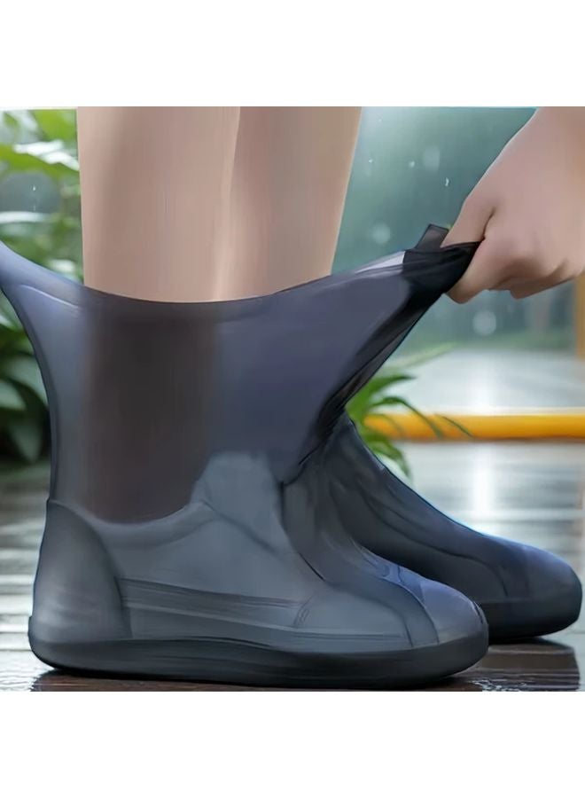 أغطية أحذية بيضاء ثقيلة مقاومة للماء ومضادة للانزلاق مقاس واحد يناسب الجميع - Image 2