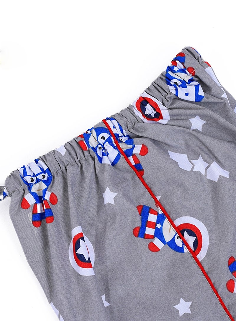 كيدابهو طقم بيجامات للأطفال - كابتن أمريكا اللطيف 2 قطعة - Image 4