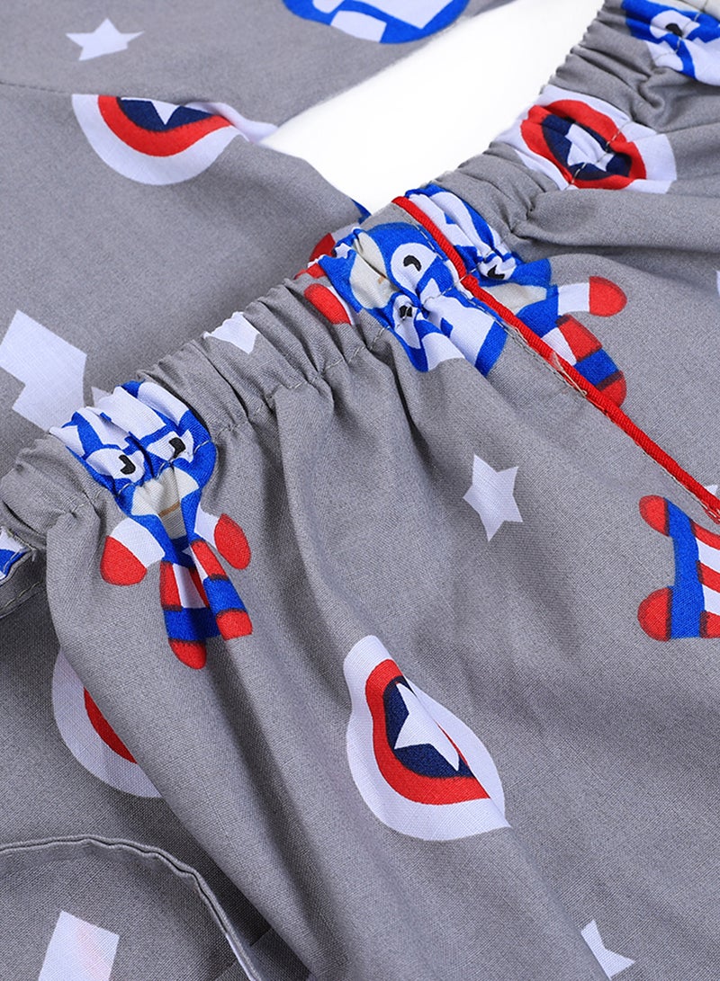 كيدابهو طقم بيجامات للأطفال - كابتن أمريكا اللطيف 2 قطعة - Image 3