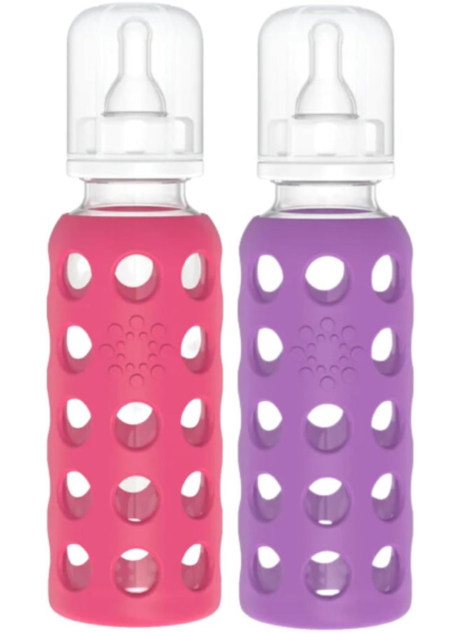 lifefactory Lifefactory Baby Bundle - Bottle Set - Raspberry/Purple - 9 oz - 2 pk  - Image 1