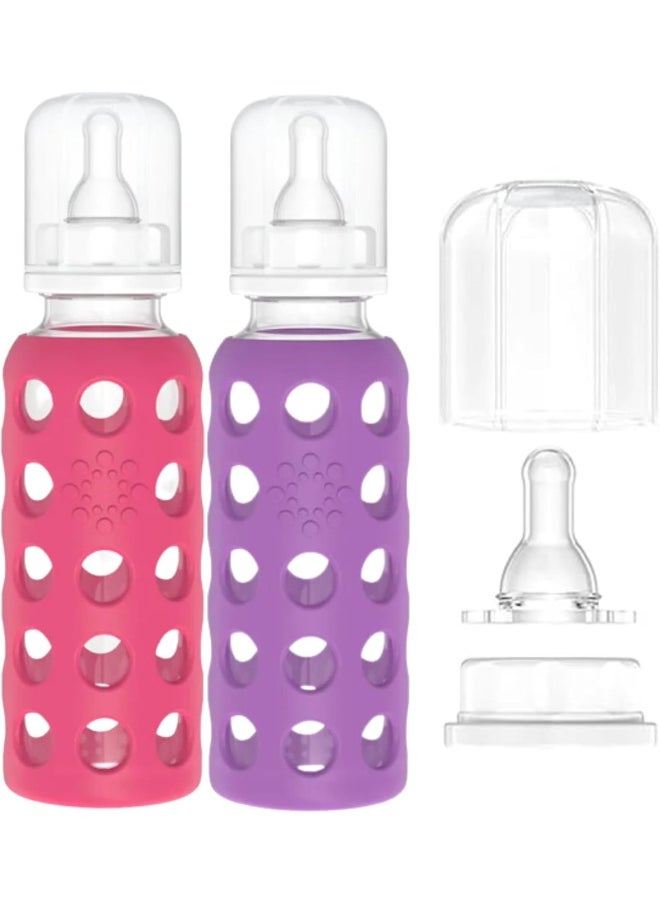 lifefactory Lifefactory Baby Bundle - Bottle Set - Raspberry/Purple - 9 oz - 2 pk  - Image 2