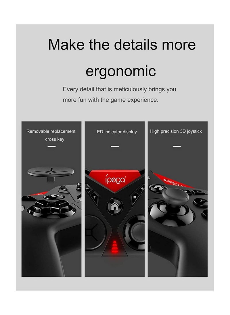 Ipega - Bluetooth Wireless Game Controller for Android/Computer - Camouflage Design Cover - Ergonomic Gamepad with 6-Axis Vibration - Image 1