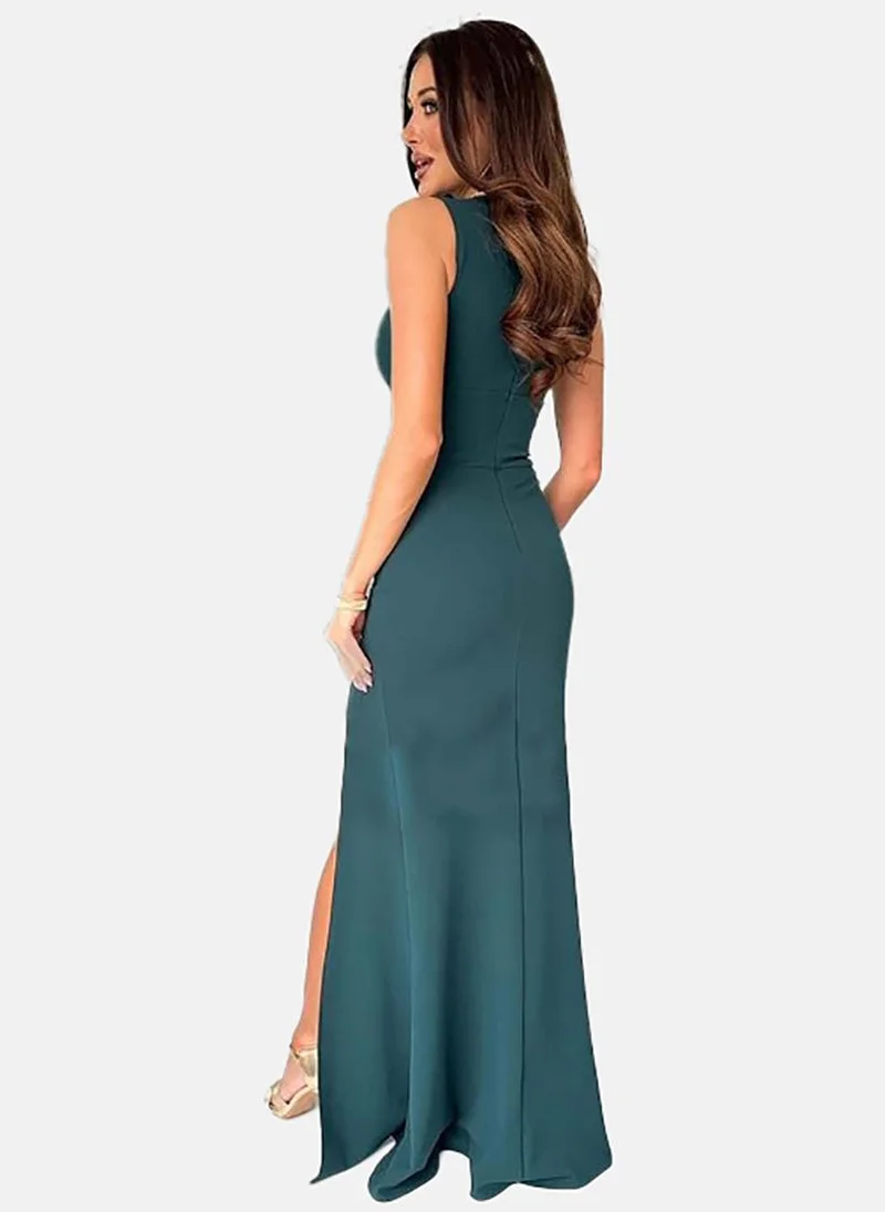 يونيكي Women Solid V-Neck Maxi Dress