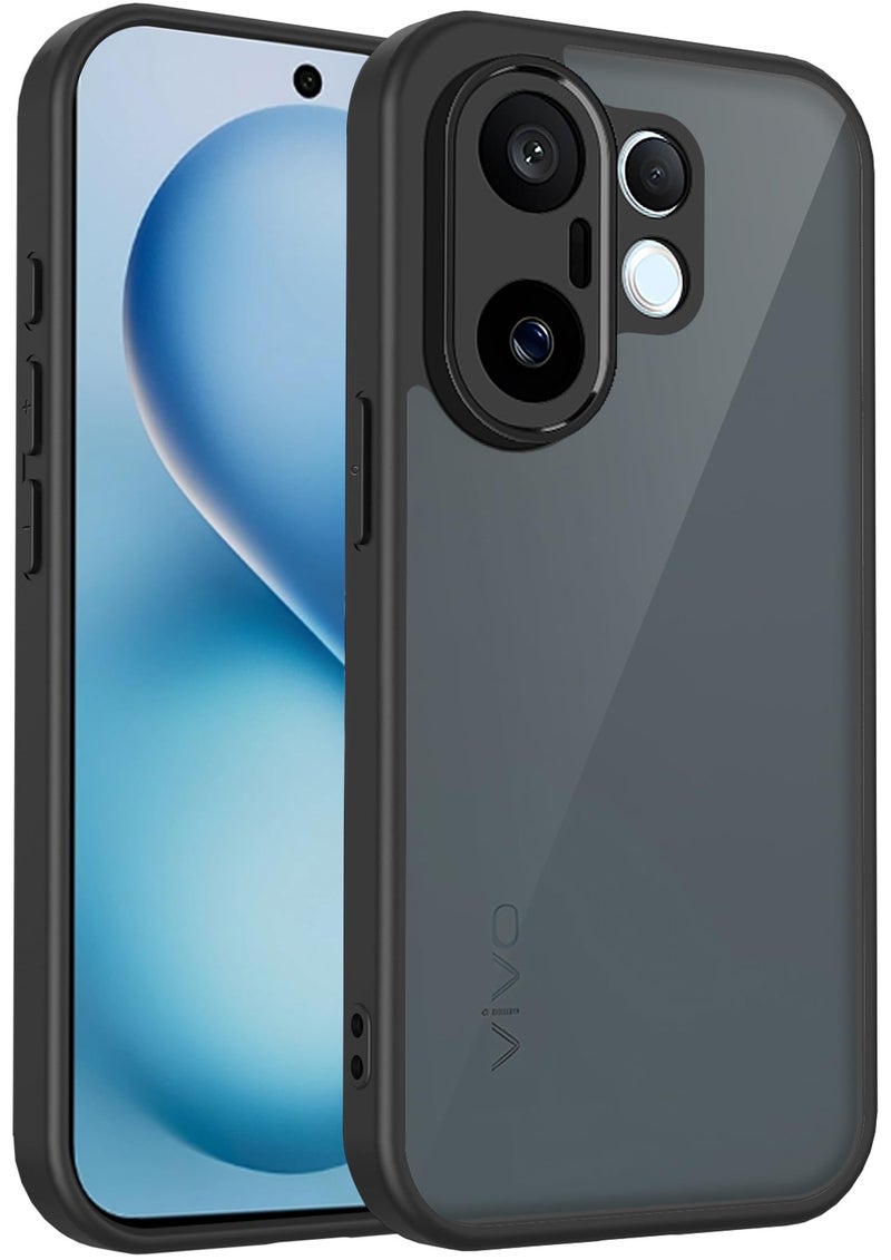Kapa Smoked Hawkeye Matte Slim Tough Back Cover for Vivo X200 FE 5G | Camera Lens Protector Anti Yellow Shockproof Matte Hybrid Case Cover (Smoked Black) - Image 1