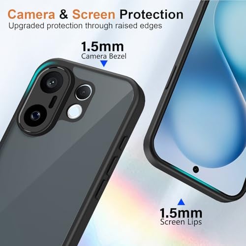 Kapa Smoked Hawkeye Matte Slim Tough Back Cover for Vivo X200 FE 5G | Camera Lens Protector Anti Yellow Shockproof Matte Hybrid Case Cover (Smoked Black) - Image 4