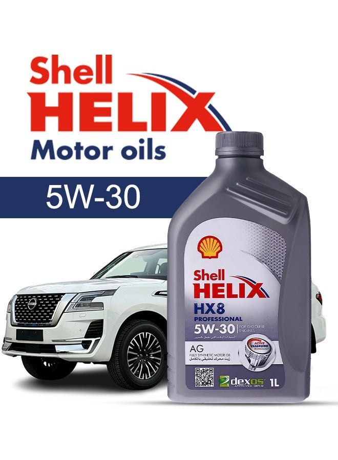 Shell Engine Oil – For NISSAN Patrol V6 2024 - 2019, 5 Liter,  5w30 Shell - With Engine Oil Filter - 2019 2020 2021 2022 2023 2024