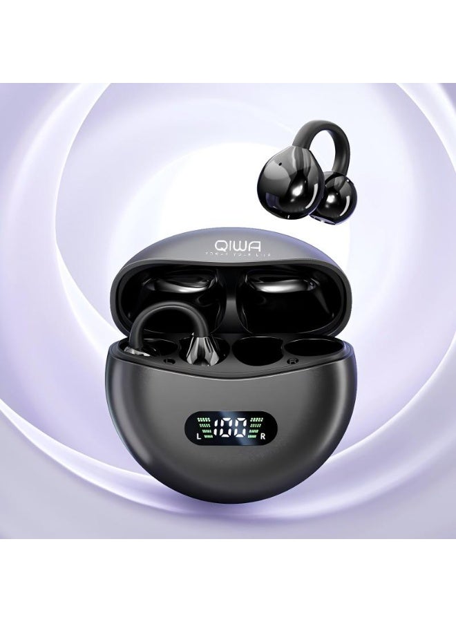 Qiwa-M79 Bluetooth Earphones - Wireless Clip-on, Sports Noise Cancelling, High-Fidelity Sound Quality, Non-In-Ear Design - Image 2