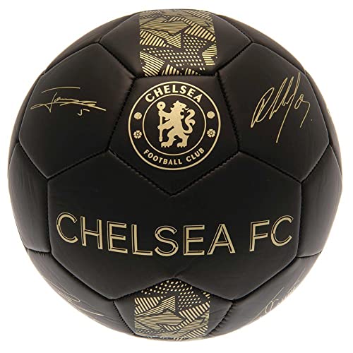 Chelsea F.C. Size 5 Phantom Football, Black - Image 1