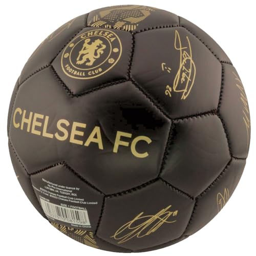 Chelsea F.C. Size 5 Phantom Football, Black - Image 3