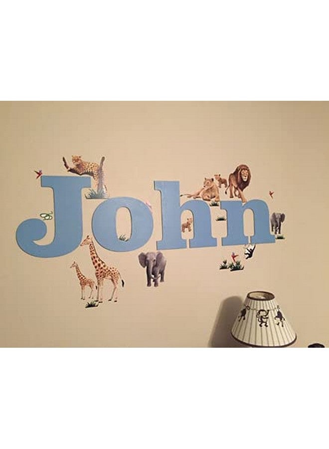 Create-A-Mural Small Jungle Animal Wall Decals (23) Lion Elephant Giraffe Jaguar Monkey Peel & Stick Wild Jungle Safari Theme Ideas Kids Room Decor Wall Stickers Birthday Decoration - Image 5