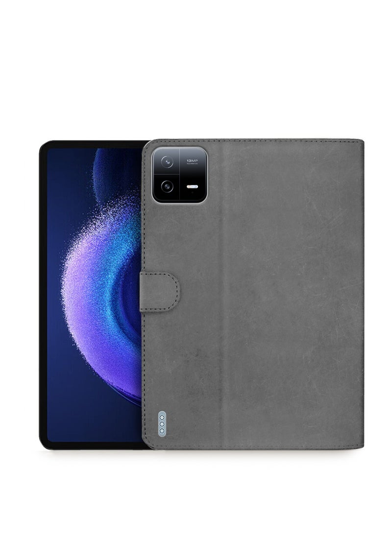 Wtech PU Leather Flip Case Cover For Xiaomi Pad 6 / Pad 6 Pro 11 Inch 2023 Grey - Image 1
