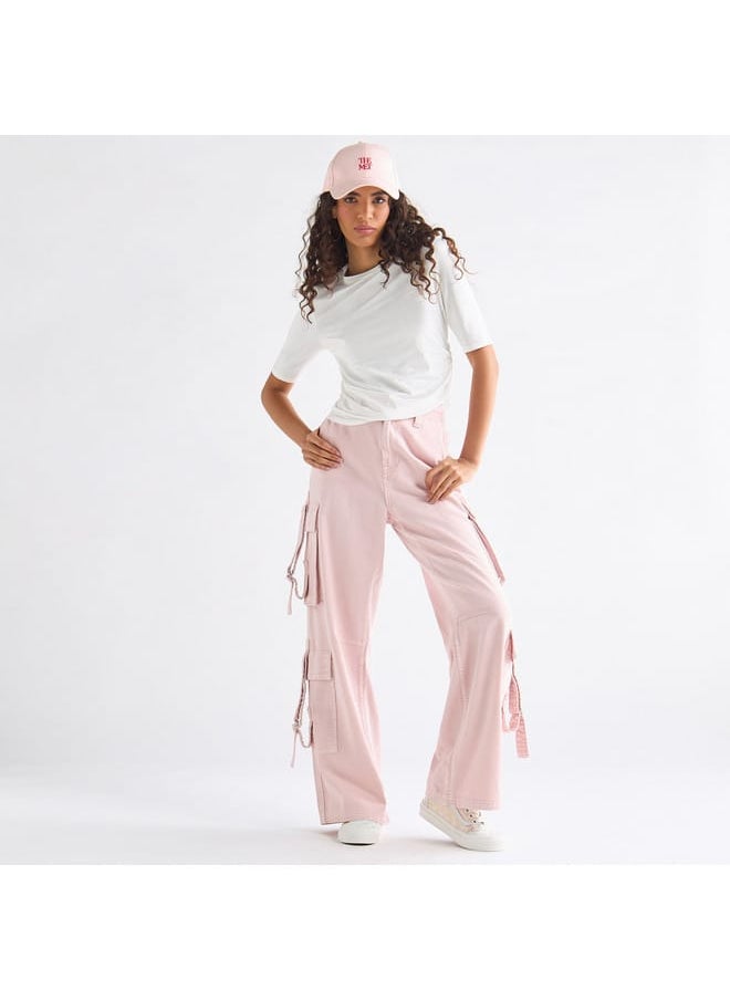 FAV Ruched Detail Crew Neck Top with Short Sleeves  - Image 2
